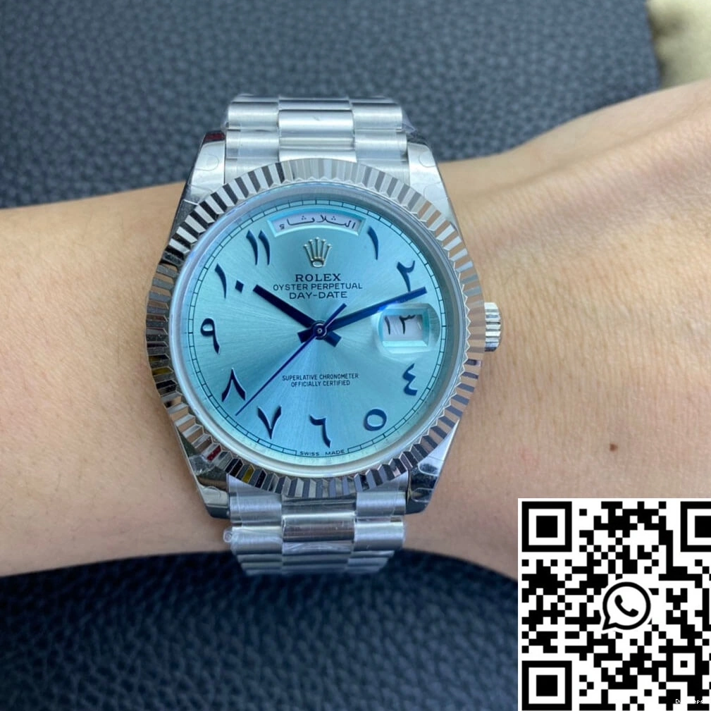 Blue Dial East Ice Customization Middle Date Rolex Day BP Factory 0312